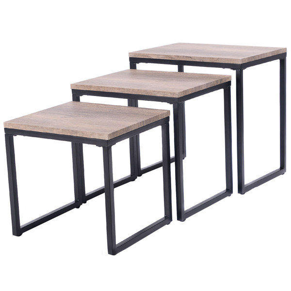 3PC Stacking Nesting Coffee End Table Set Living Room Modern Home Furniture New