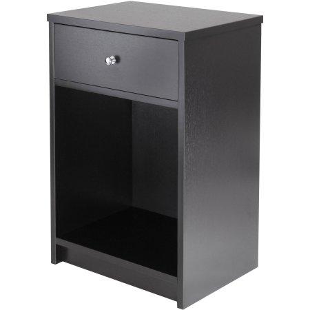 40 x 30 x 60cm Round Handle Night Stand with One Drawer Black Color