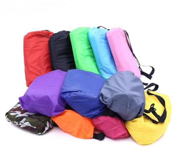 11 colors Lounge Sleep Bag Lazy Inflatable Beanbag Sofa Chair, Living Room Bean Bag Cushion, Outdoor Self Inflated Beanbag Furniture 100Pcs