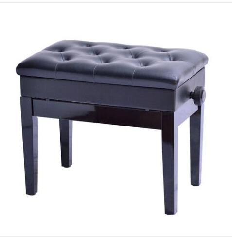 Wholesales free shipping Adjustable Piano Stool Keybo Padded Bench Seat with Storage Space Black
