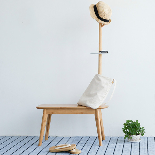 Shoe Stool with Coat Rack Creative Simple Hall Tree Foot Stool Coat Stand Bedroom Furniture Child House Furniture