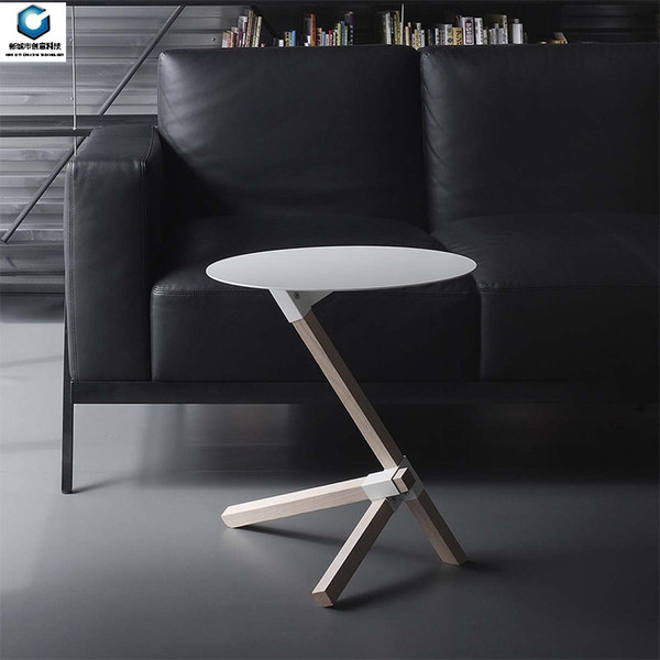 Nordic contracted sitting room of small tea table originality contemporary round-table conference negotiates desk steel-wood companion