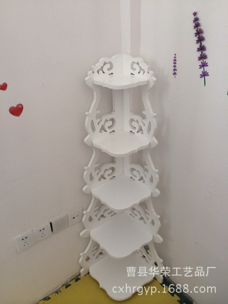 Korean factory outlets - foreign trade pastoral style furniture corner flower fashion ladder racks - shelving racks
