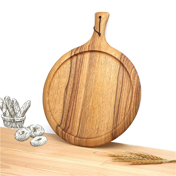 Jaminer Pizza Peel / Cutting Board / Serving Tray Natural Hardwood Plate for Baking Homemade Pizza,Cake and Bread