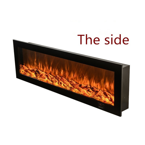 Electric Fireplace In-Wall Insert Wall Mounted 1500W Fireplace Bedroom, Living Room, Study Room Heating Machine Steel Plate Timer/Multicolor