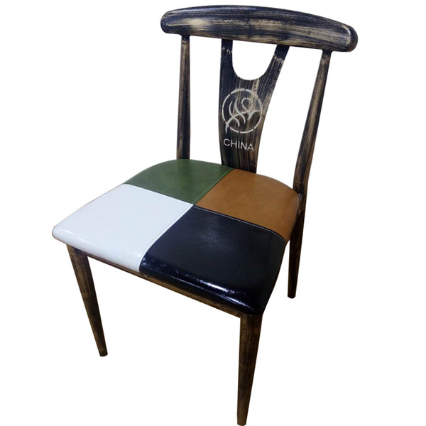 Huixin European retro wrought iron modern minimalist creative dining chair coffee tea fast food restaurant theme western restaurant chair