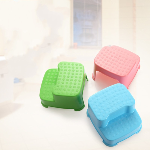 Double Deck Stool Antiskid Plastic Ladder Type Ottomans For Children Multi Function Foot Transitions Step Stools Top Quality 18 5xt D R