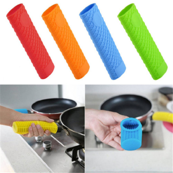 Silicone Handle Cover For Cast Iron Skillet Holder Protection Sleeve Multicolor Anti-heat Resistant Sleeve T1I206 100pcs
