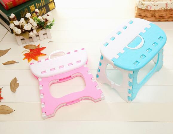 Hand folding stool totem double color thickening plastic stool