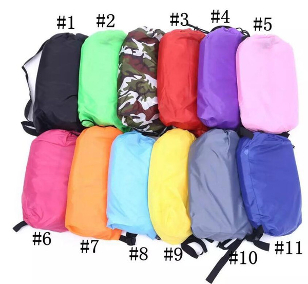 11 colors Lounge Sleep Bag Lazy Inflatable Beanbag Sofa Chair Living Room Bean Bag Cushion Outdoor Self Inflated Beanbag Furniture 150Pcs
