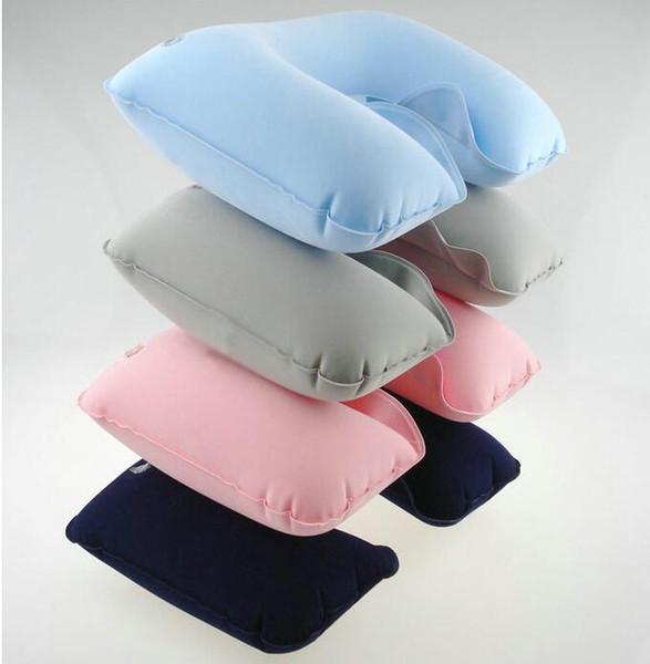 New arrived Self Inflatable air Pillow portable traving Camping neck massage pillow pvc material beach pillow free shipping