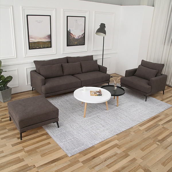 Manufacturer sells sofa of boreal Europe cloth art to combine contemporary and contracted sitting room 3 people real wood light luxury sofa