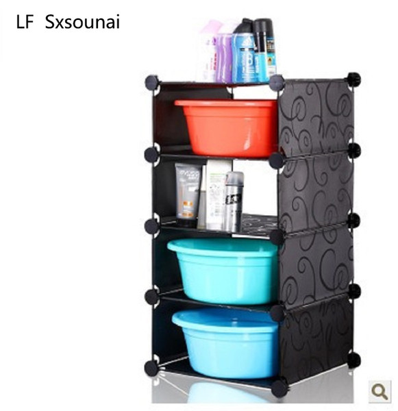 LF Sxsounai Environmental protection Bathroom Shelf Bathroom Storage Rack Corner Washbasin Flooring Convenient Shelf Kitchen Furniture