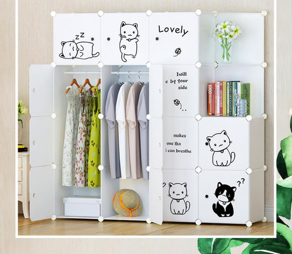 furniture wardrobe bedroom nonwoven wardrobes cloth storage saving space locker closet sundries dustproof storage cabinet 10 styles LH03