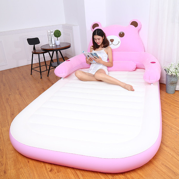 150CM*230CM*23CM Inflatable Soft Bed With Backrest Totoro Bed Beanbag Folding Cartoon Bed Cama Mattresses Bedroom Furniture