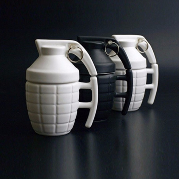 Creative Grenade Coffee Mugs Practical Water cup with Lid Funny Gifts Granada creativa taza de cafe