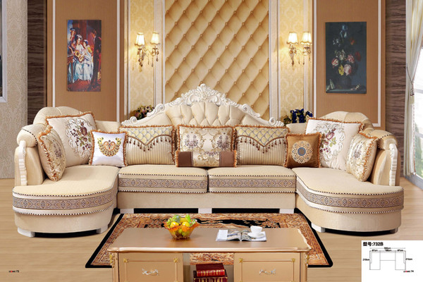 Modern living room fabric sofa L shape sectional soft comfortable sofa set living room furniture comfortable soft fabric sofa set