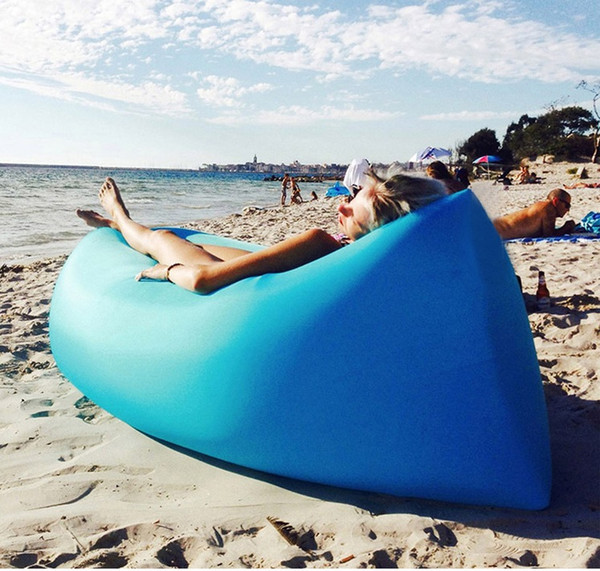 Lounge Sleep Bag Lazy Inflatable Beanbag Sofa Chair Living Room Bean Bag Cushion Outdoor Self Inflated Furniture sleeping bed wn522 10pc