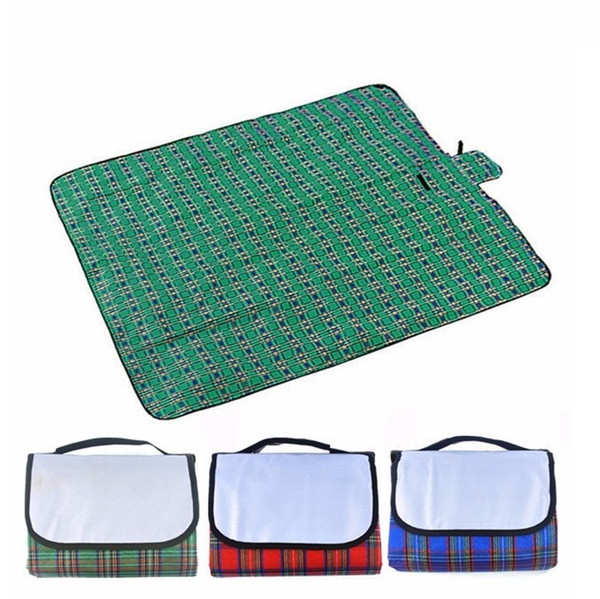Camping Mats Plaid Camping Mattress Waterproof Beach Picnic Blanket Garden Picnic Rugs Baby Play Mat 3 Colors Optional YW2831