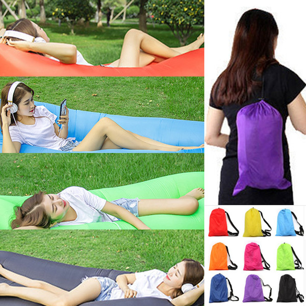 Outdoor Inflatable sofa lazy sleeping bag sofa outdoor camping portable folding beach Bed Fast Inflatable Beach toy
