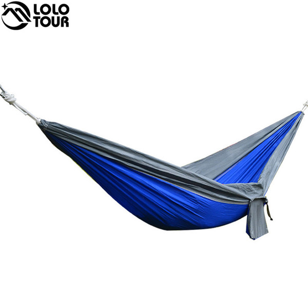 Wholesale- Portable one person parachute Hammock Swing indoor outdoor Leisure Camping hang Bed Garden hamak Sleeping hamac hamaca 230*90cm