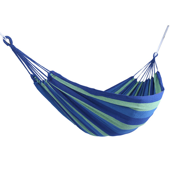 Travel Camping Hammock Camping Sleeping Bed Travel Outdoor Swing Garden Indoor Sleep Rainbow Color Canvas Hammocks 190cm*80cm