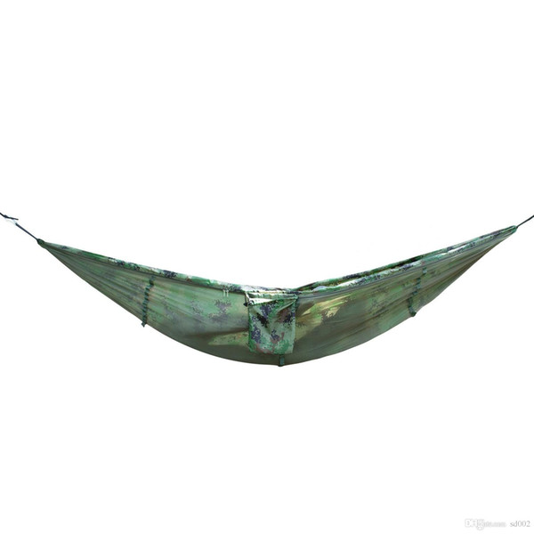 270*140CM Portable Hammock High Elastic Hanging Bed With Mosquito Net Nylon Hammocks For Outdoor Camping Hiking Travel Use 45kn ZZ