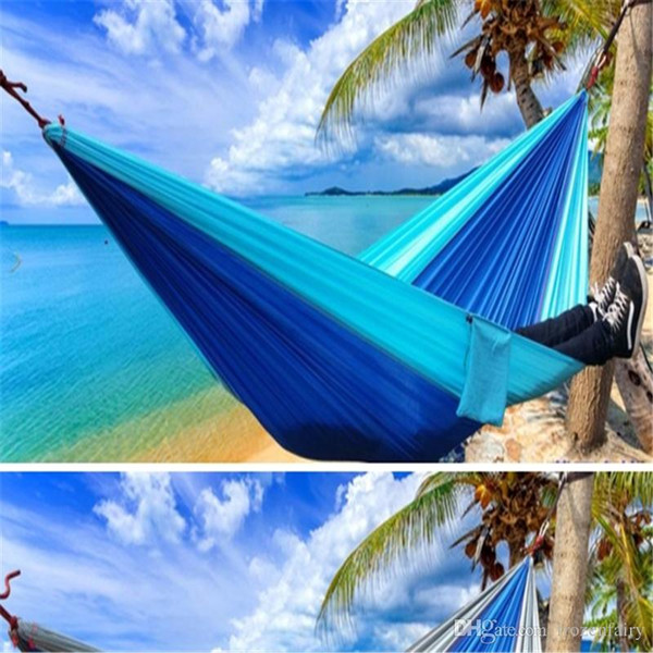 14 Color 2 People Portable Parachute Hammock Camping Survival Garden Hunting Leisure Hamac Travel Double Person Hamak b351-358 2018011502