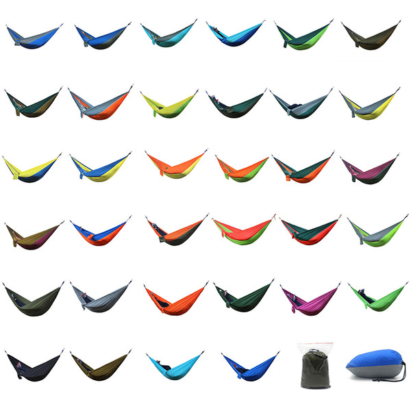 2018 New Portable Outdoor Hammocks Nylon Double Person nylon Camping Survival garden Hammocks Leisure travel furniture Parachute Hammocks