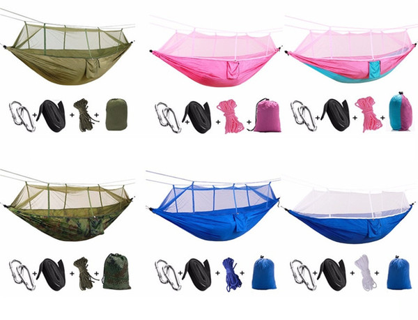 Parachute Mosquito Net Hammock Chair Tourism Hammock Rede Garden Swing Camping Hammock Sleeping Hamac c613