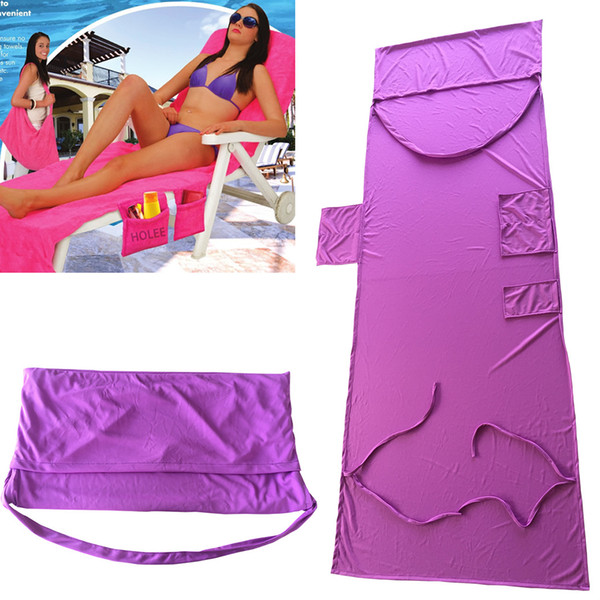 chair Beach Towels Sun Lounge Chair Cover With Tote Bag Large Pocket Poolside Garden Leisure Garden Beach Towels Serviette