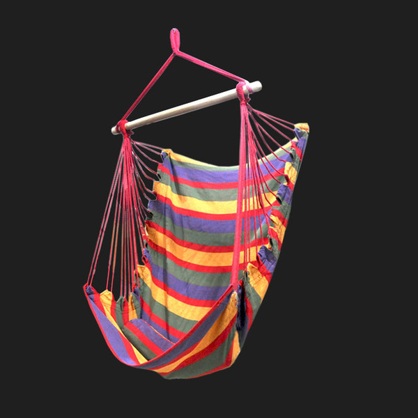Swing Chair Bedroom Hammock Hanging Chair with Wooden Bar Swing Hanging Single Kids Furniture Can Choose 2*3m Rope