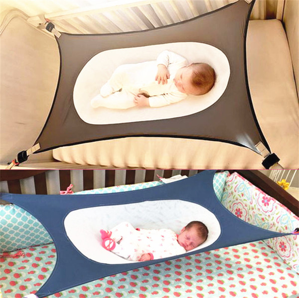 Infants Hammock Cartoon Printed Baby Detachable Protable Folding Crib Cotton Newborn Sleeping Bed Outdoor Garden Swing