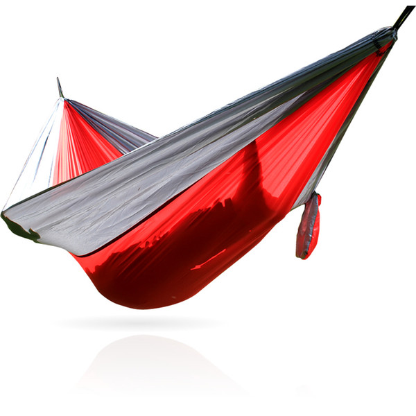 300kg load outdoor hammock double parachute cloth hammock 260 * 140 cm single