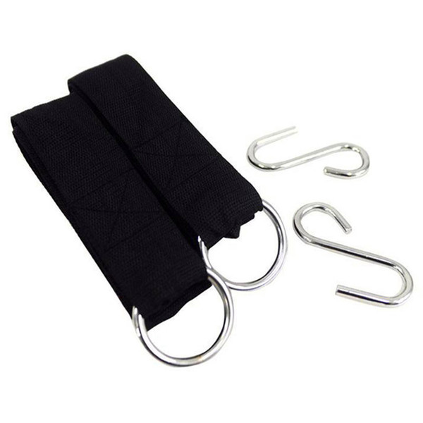 Wholesale- 2X 3M Strong Strap Belt Hammock Tree Straps Hanging Straps Rope+2 Hooks quality first