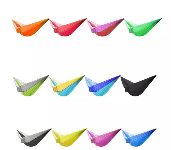Portable Nylon Single Person Hammock 230*90cm Parachute Parachute Fabric Hammock For Travel Hiking Backpacking Camping Hammock