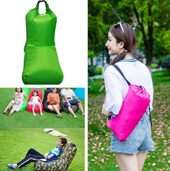 Inflatable Lounger Beach Chair Air Sleeping Bag Foldable Portable Lazy Sofa Travel Cushions Seat Pool Outdoor Couch for Patio