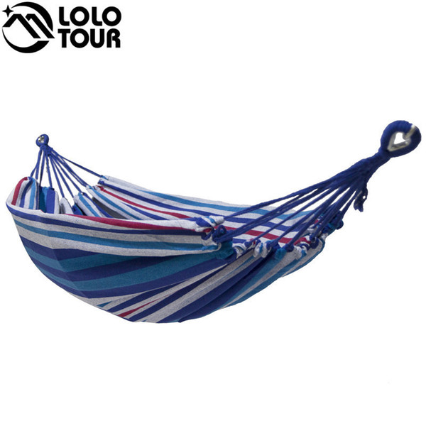 Wholesale- High Strength Thicken Single Canvas Fabric Hammock Garden Sleeping Casual Hamak Outdoor Hamac Swing Hamaca Travel 200*100cm
