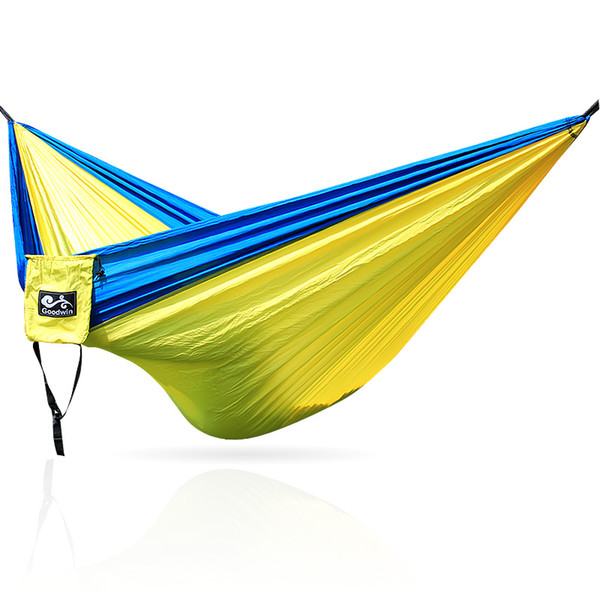 Assorted Color Hanging Sleeping Bed Parachute Nylon Fabric Outdoor Double Person Camping Hammock SwingGarden swing