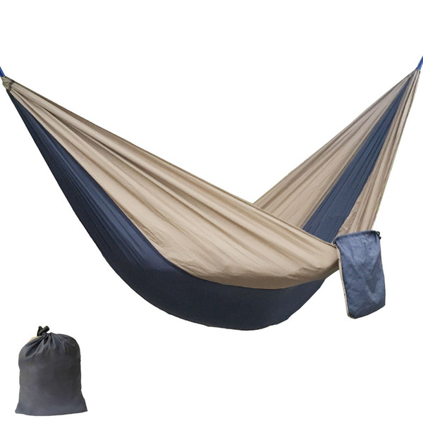 Solid Color Nylon Parachute Hammock Camping Survival garden swing Leisure travel Portable outdoor furniture