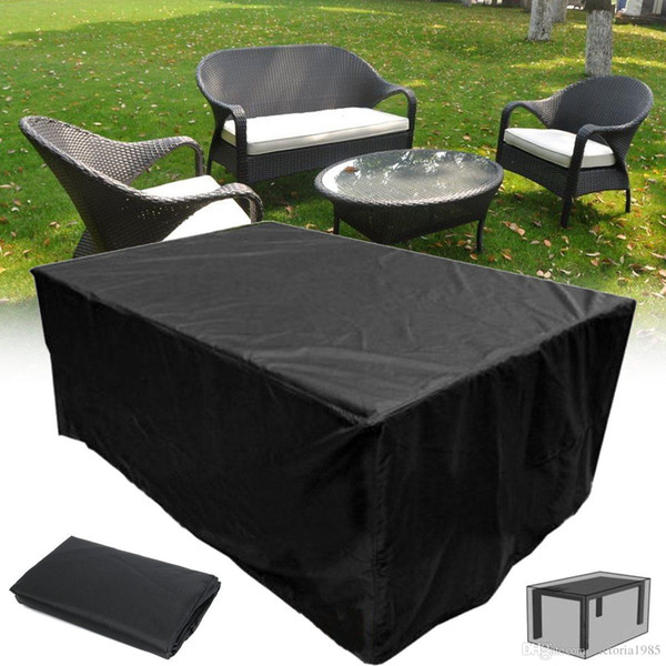 Garden Furniture Home Rain Cover Waterproof Oxford Wicker Sofa Protection Set Garden Patio Rain Snow Dustproof Black Covers