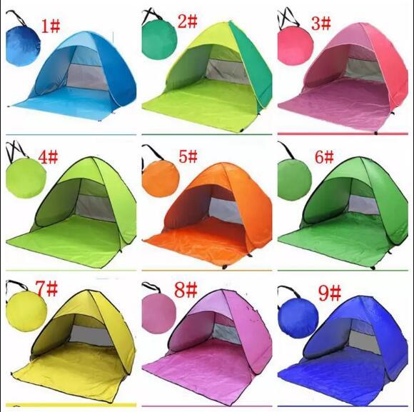 Automatic Open Family Camping Tents Outdoors Fishing Beach Travel Lawn Free Build Single Layer Portable Tents