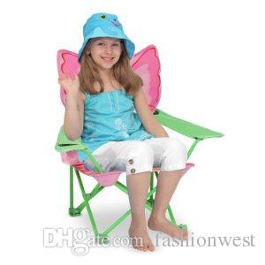 Children Butterfly Chair Baby Seat New Children Chair Outdoor Beach Camper RV Kids Bella Butterfly Fold Chair Sit Cup Holder Furniture