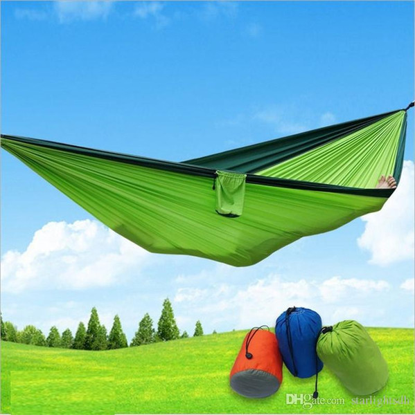 Parachute Cloth Double Hammock High Quality Ductile Rope More Durable High Strength Nylon Taffeta Fabric out236