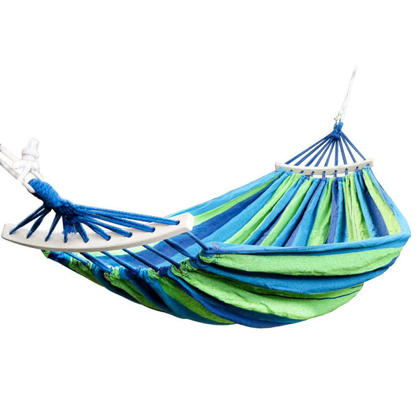 Double 2 Person Cotton Fabric Canvas Travel Hammocks 450lbs Ultralight Camping Hammock Garden Swing Sleeping Bed Portable Tree Hanging Chair