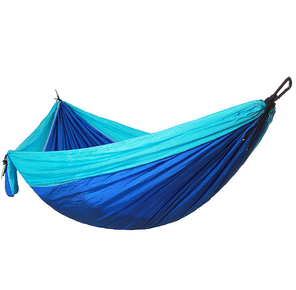 2019 Portable Nylon Single Person Hammock 220*90cm Parachute Parachute Fabric Hammock For Travel Hiking Backpacking Camping Hammock