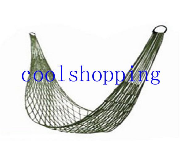 Meshy Hammock Cot Bed Mesh Net Hammock with Metal Loops for Outdoor