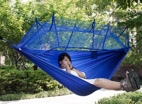 Outdoor Furniture General Use military hammocks portable hammock hanging bed hammock swing chair double parachute hammock with mosquito net