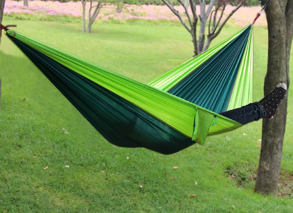1 pcs free shipping Parachute 2 people sleeping hammock Outdoor hiking camping traveling emergency sleeping bed survival hammock