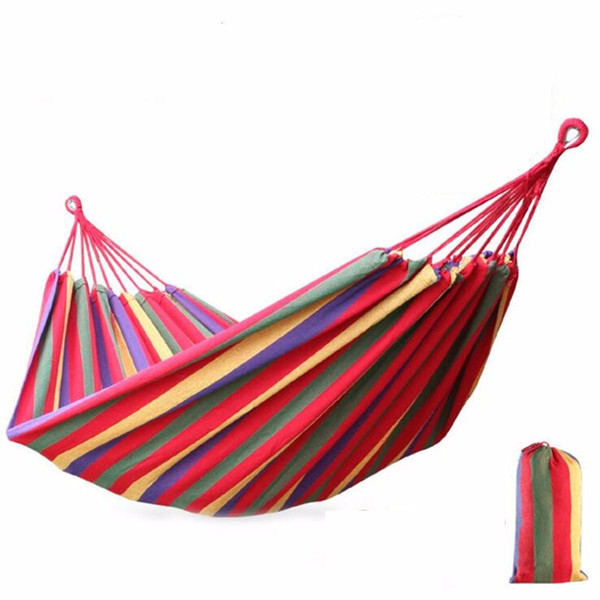 240*150cm 2 Person Hammock hamac outdoor Leisure bed hanging bed double sleeping canvas swing hammock camping hunting 3 Color